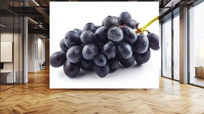 The Sweet and Juicy Allure: Organic Black Grapes Popping with Flavor on a White Background [ AR] Wall mural